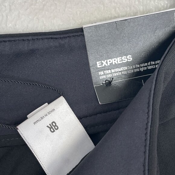 NEW Express Womens 8R Black Pleated Ankle Super High Rise Pants Career Office - Picture 5 of 11